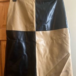 Faux leather skirt
